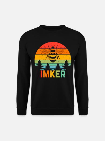 Retro Imker Honig Biene Imkerei - Honig Bienen Imk - Unisex Pullover - Schwarz