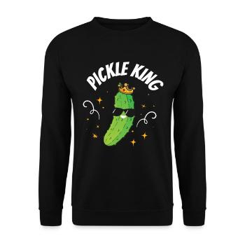 Pickle King - Unisex Pullover - Schwarz - Vorne - Alina (178cm) & Michal (187cm)
