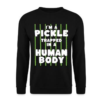 Im A Pickle Trapped In A Human Body - Unisex Sweatshirt - black - Front - Alina (178cm) & Michal (187cm)