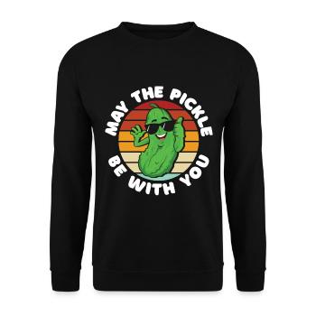May The Pickle Be With You - Unisex Pullover - Schwarz - Vorne - Alina (178cm) & Michal (187cm)