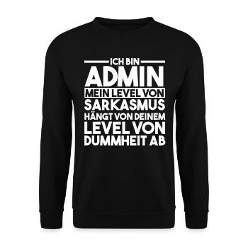 Administrator Informatiker Programmierer Admin - Unisex Pullover - Schwarz - Vorne - Alina (178cm) & Michal (187cm)