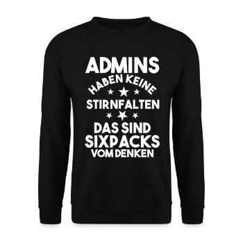 Informatiker Programmierer Admin Administrator - Unisex Pullover - Schwarz - Vorne - Alina (178cm) & Michal (187cm)