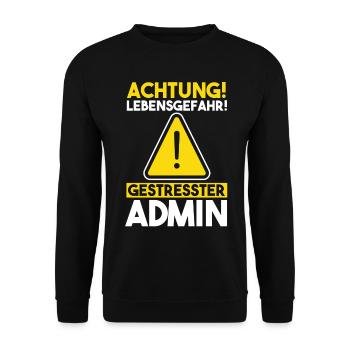 Informatiker Programmierer Admin Administrator - Unisex Pullover - Schwarz - Vorne - Alina (178cm) & Michal (187cm)