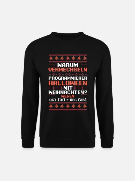 Programmieren Entwickler Coder Programmierer - Unisex Pullover - Schwarz