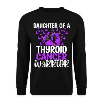 Thyroid Cancer Awareness Month Daughter - Unisex Sweatshirt - black - Front - Alina (178cm) & Michal (187cm)