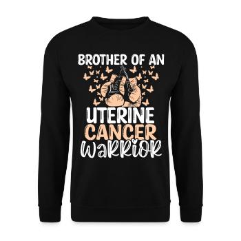 Uterine Cancer Awareness Brother Twins Sibling - Unisex Sweatshirt - black - Front - Alina (178cm) & Michal (187cm)