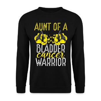 Aunt Bladder Cancer Awareness Niece Nephew - Unisex Sweatshirt - black - Front - Alina (178cm) & Michal (187cm)