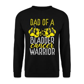 Dad Bladder Cancer Awareness Fathers Day Papa - Unisex Sweatshirt - black - Front - Alina (178cm) & Michal (187cm)