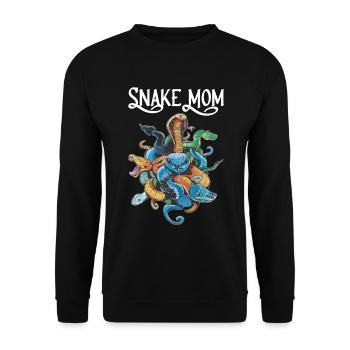 Snake Mom - Unisex Sweatshirt - black - Front - Alina (178cm) & Michal (187cm)
