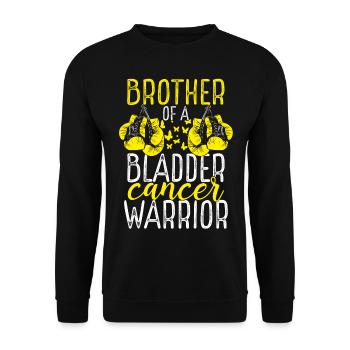 Brother Bladder Cancer Awareness Sibling Twin - Unisex Sweatshirt - black - Front - Alina (178cm) & Michal (187cm)
