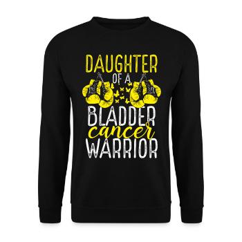 Daughter Bladder Cancer Awareness Month Ribbon - Unisex Sweatshirt - black - Front - Alina (178cm) & Michal (187cm)