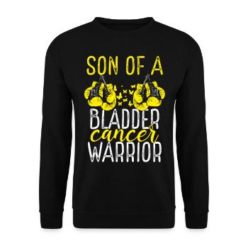 Son Bladder Cancer Awareness Month Ribbon - Unisex Sweatshirt - black - Front - Alina (178cm) & Michal (187cm)