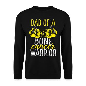 Dad Bone Cancer Awareness Fathers Day Papa - Unisex Sweatshirt - black - Front - Alina (178cm) & Michal (187cm)
