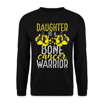 Ruban du Mois de la sensibilisation au cancer des os des filles - Sweat-shirt Unisexe - noir - Devant - Alina (178cm) & Michal (187cm)
