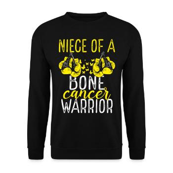 Niece Bone Cancer Awareness Aunt Uncle - Unisex Sweatshirt - black - Front - Alina (178cm) & Michal (187cm)