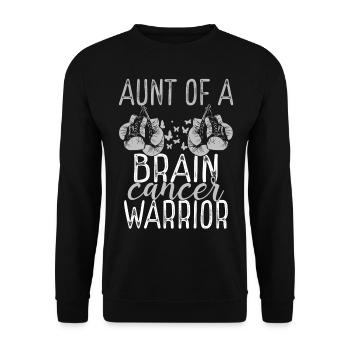 Aunt Brain Tumor Awareness Niece Nephew - Unisex Sweatshirt - black - Front - Alina (178cm) & Michal (187cm)
