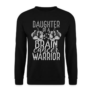 Daughter Brain Tumor Awareness Month Ribbon - Unisex Sweatshirt - black - Front - Alina (178cm) & Michal (187cm)