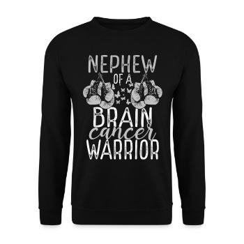Nephew Brain Tumor Awareness Aunts Uncle - Unisex Sweatshirt - black - Front - Alina (178cm) & Michal (187cm)