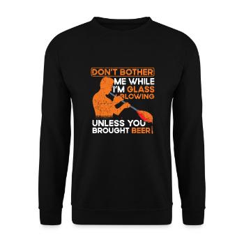 Funny glassblower glassblower - Unisex Sweatshirt - black - Front - Alina (178cm) & Michal (187cm)