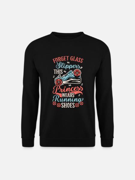 Vergessen Sie Glaspantoffeln Läufer Running Girl - Unisex Pullover - Schwarz