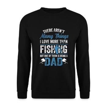 Fishing Rod Fisher Fish Fisherman Fishing Dad - Unisex Sweatshirt - black - Front - Alina (178cm) & Michal (187cm)