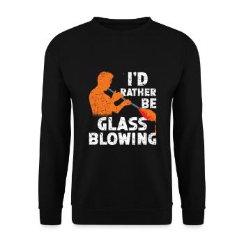 Ich Wäre Lieber Glasbläser Und Glasarbeiter - Unisex Pullover - Schwarz - Vorne - Alina (178cm) & Michal (187cm)