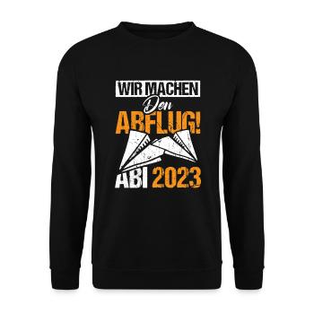 Abi 2023 - Unisex Pullover - Schwarz - Vorne - Alina (178cm) & Michal (187cm)