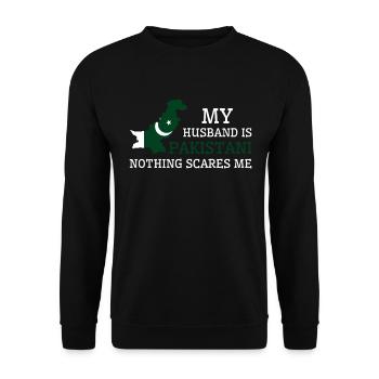Rien ne me fait peur mari pakistanais - Sweat-shirt Unisexe - noir - Devant - Alina (178cm) & Michal (187cm)