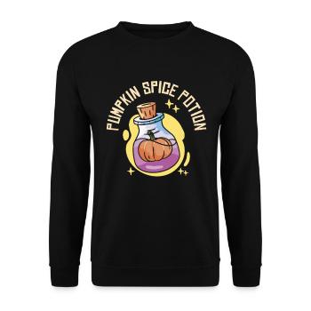 Pumpkin Spice Potion Coffee Enthusiast Halloween - Unisex Sweatshirt - black - Front - Alina (178cm) & Michal (187cm)