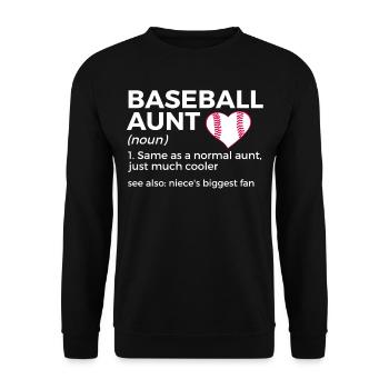 Baseball for Baseball Players - Unisex Sweatshirt - black - Front - Alina (178cm) & Michal (187cm)