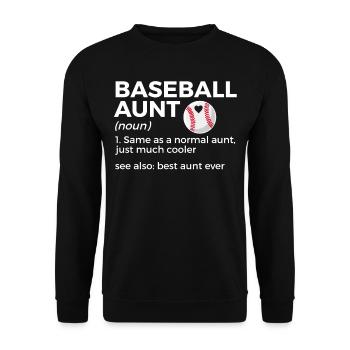 Baseball for Baseball Players - Unisex Sweatshirt - black - Front - Alina (178cm) & Michal (187cm)