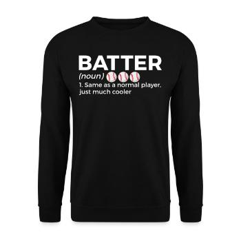 Baseball for Baseball Players - Unisex Sweatshirt - black - Front - Alina (178cm) & Michal (187cm)