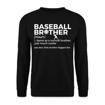 Baseball for Baseball Players - Unisex Sweatshirt - black - Front - Alina (178cm) & Michal (187cm)