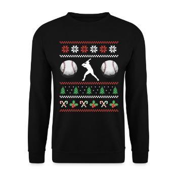 Baseball for Baseball Players - Unisex Sweatshirt - black - Front - Alina (178cm) & Michal (187cm)