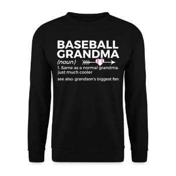 Baseball for Baseball Players - Unisex Sweatshirt - black - Front - Alina (178cm) & Michal (187cm)