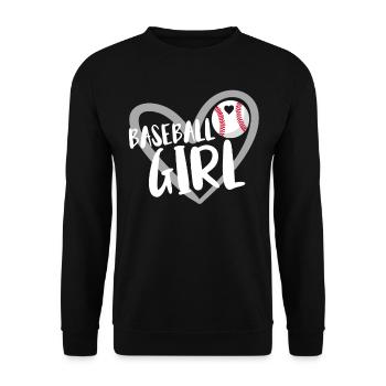 Baseball for Baseball Players - Unisex Sweatshirt - black - Front - Alina (178cm) & Michal (187cm)
