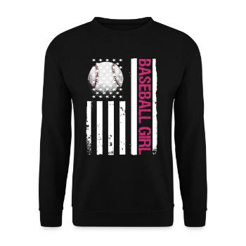 Baseball for Baseball Players - Unisex Sweatshirt - black - Front - Alina (178cm) & Michal (187cm)