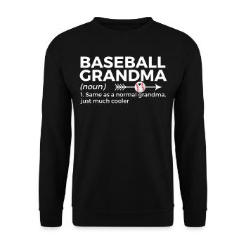 Baseball for Baseball Players - Unisex Sweatshirt - black - Front - Alina (178cm) & Michal (187cm)