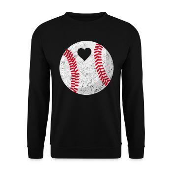 Baseball for Baseball Players - Unisex Sweatshirt - black - Front - Alina (178cm) & Michal (187cm)