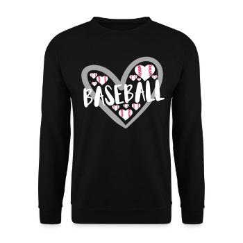 Baseball for Baseball Players - Unisex Sweatshirt - black - Front - Alina (178cm) & Michal (187cm)