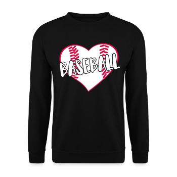 Baseball for Baseball Players - Unisex Sweatshirt - black - Front - Alina (178cm) & Michal (187cm)