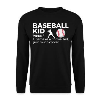 Baseball for Baseball Players - Unisex Sweatshirt - black - Front - Alina (178cm) & Michal (187cm)