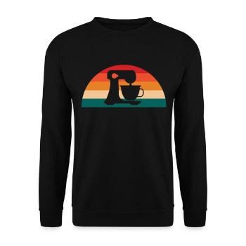Wake And Bake Baking Mixer For Baking Lover - Unisex Pullover - Schwarz - Vorne - Alina (178cm) & Michal (187cm)