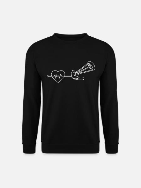 kite surfing Herzschlag - Unisex Pullover - Schwarz