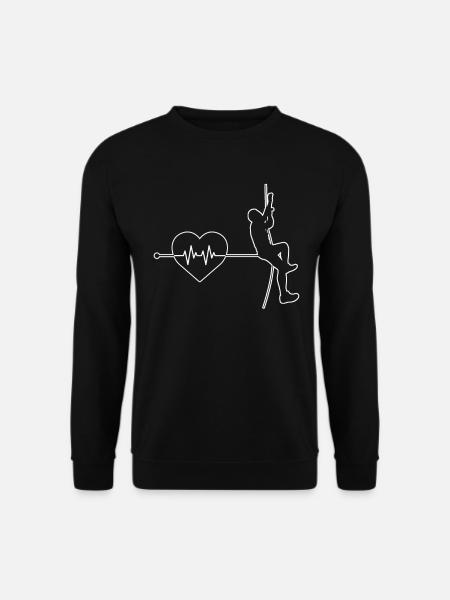 Klettern Herzschlag - Unisex Pullover - Schwarz