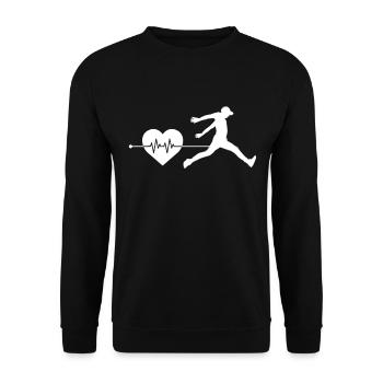 Parkour heartbeat - Unisex Sweatshirt - black - Front - Alina (178cm) & Michal (187cm)