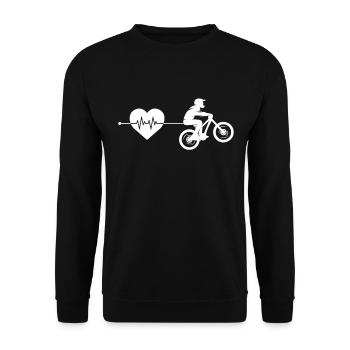 Battement de cœur du VTT - Sweat-shirt Unisexe - noir - Devant - Alina (178cm) & Michal (187cm)