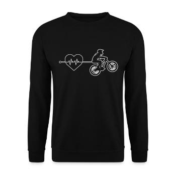 Battements de cœur VTT - Sweat-shirt Unisexe - noir - Devant - Alina (178cm) & Michal (187cm)