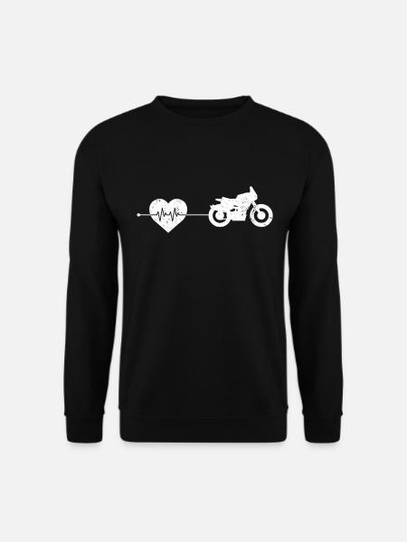 Motorrad Herzschlag - Unisex Pullover - Schwarz