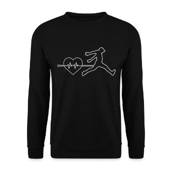 Parkour heartbeat - Unisex Sweatshirt - black - Front - Alina (178cm) & Michal (187cm)